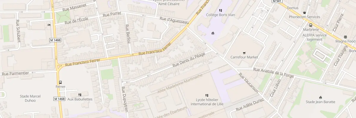 Plan du 43 Rue Denis du Péage à Lille