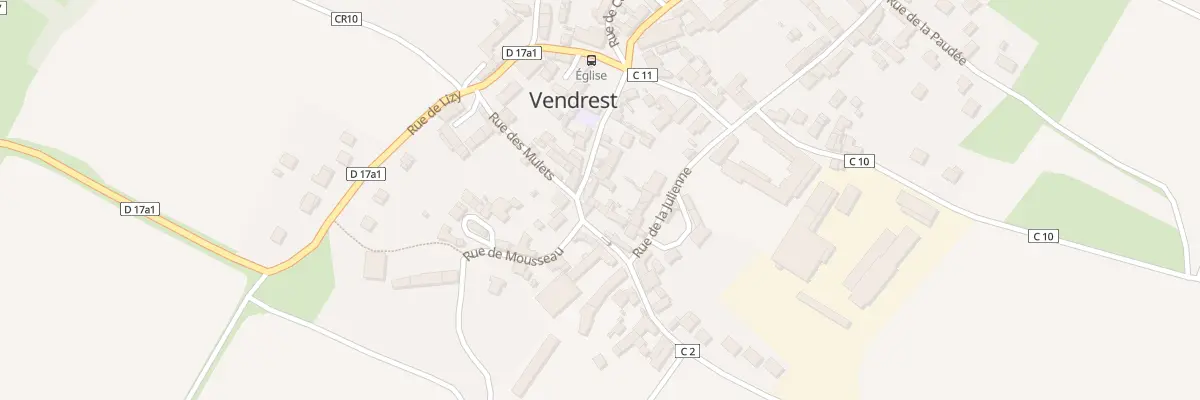 Plan du 1 Rue du Moulin à Vent à Vendrest