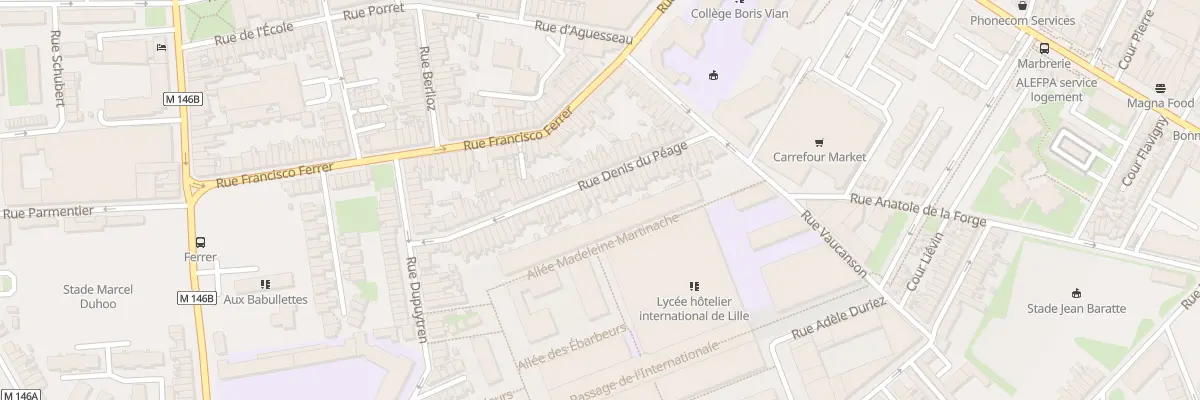Plan du 48 Rue Denis du Péage à Lille