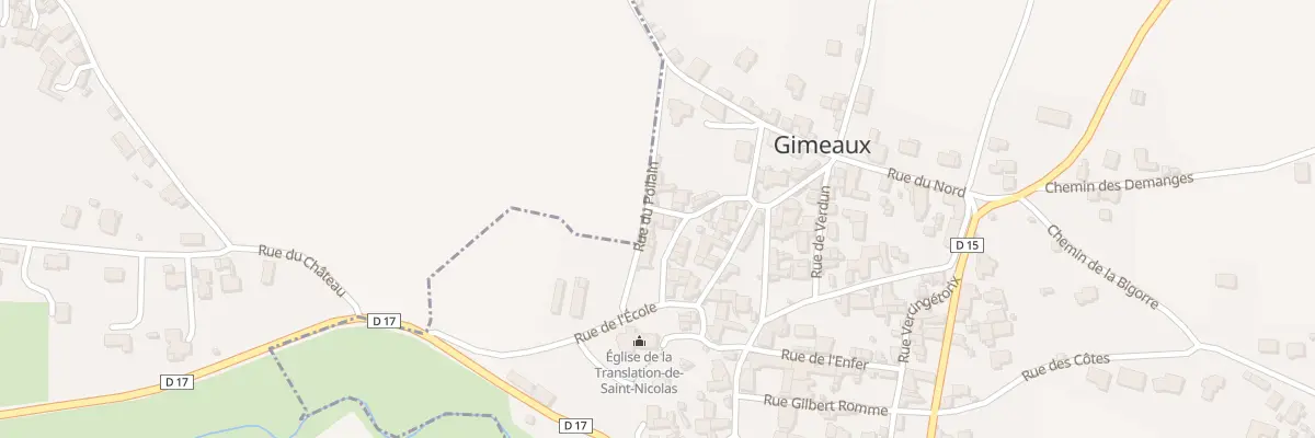 Plan du 2 Rue du Bon Accueil à Gimeaux