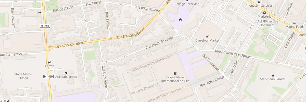 Plan du 50 Rue Denis du Péage à Lille