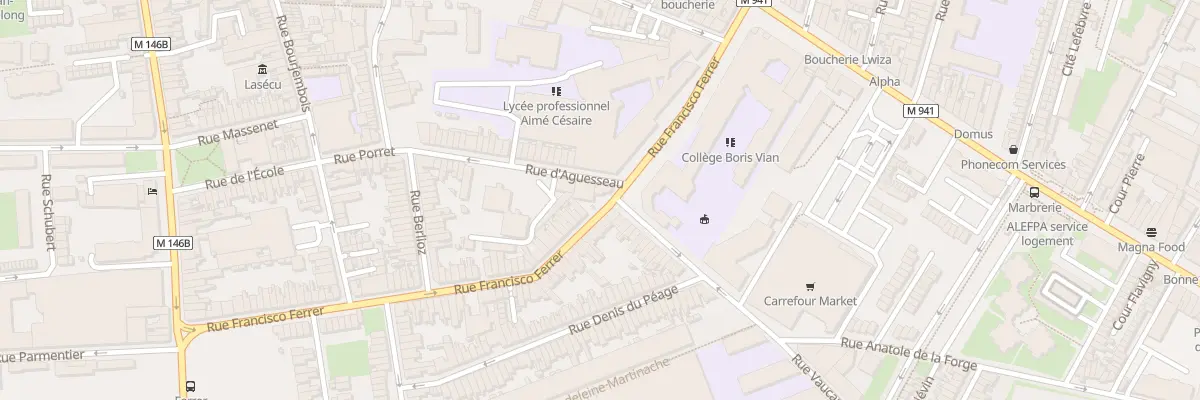 Plan du 109 Rue Francisco Ferrer à Lille