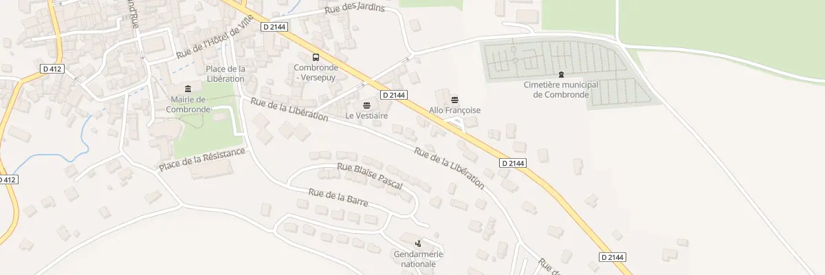 Plan du 9012 Rue de la Libération à Combronde