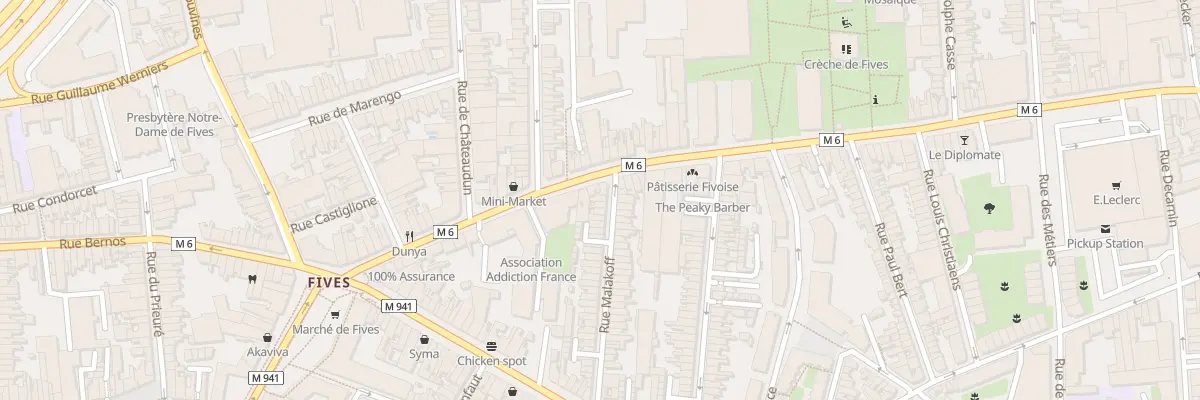 Plan du 2 Rue Malakoff à Lille