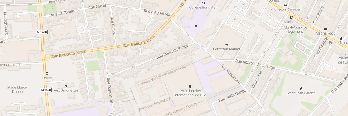 Plan du 60 Rue Denis du Péage à Lille