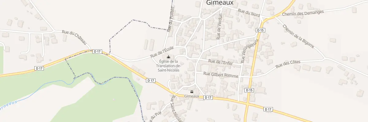 Plan du 2 Rue de l’Eglise à Gimeaux