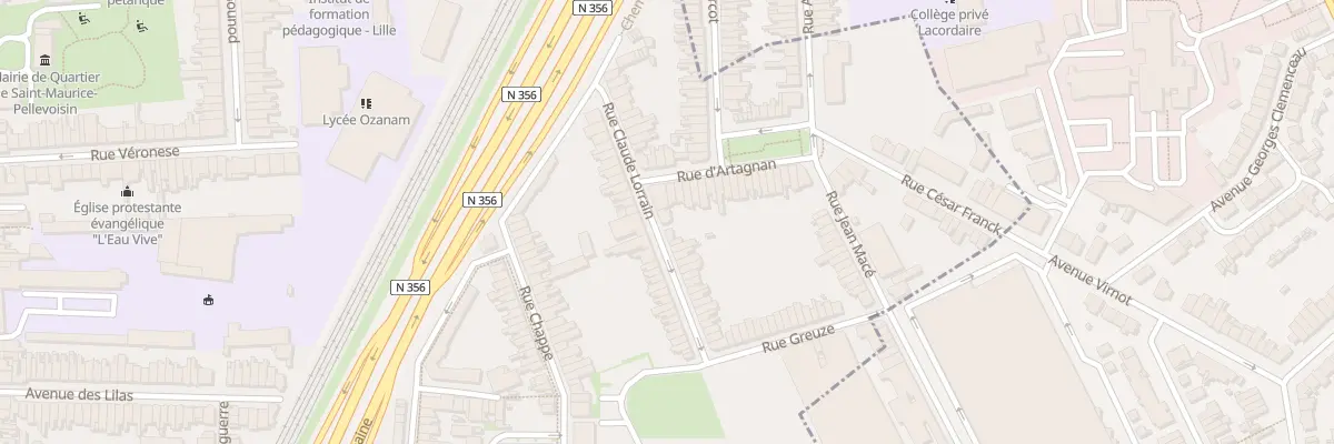 Plan du 45 Rue Claude Lorrain à Lille