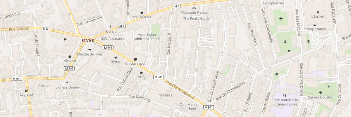 Plan du 45 Rue Malakoff à Lille
