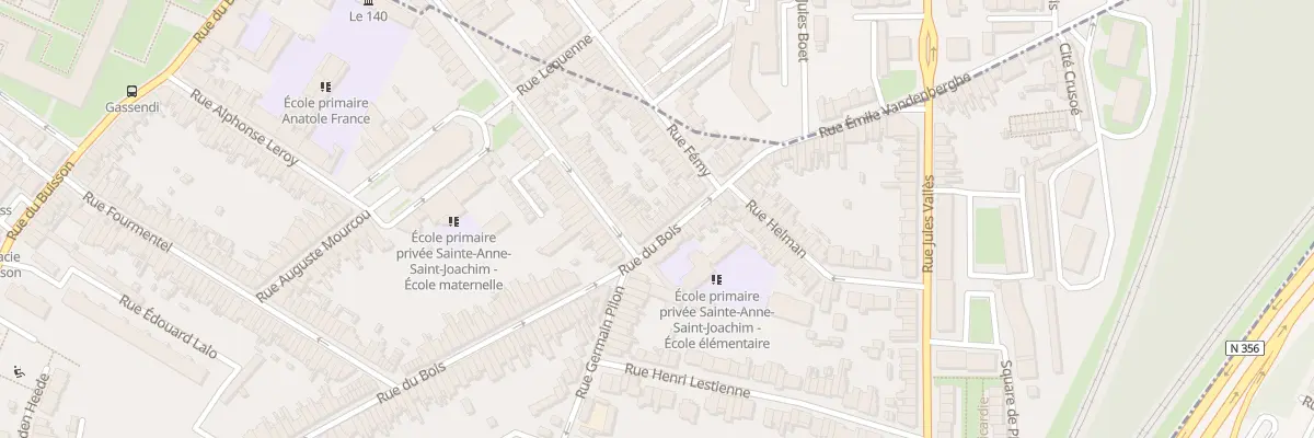 Plan du 193 Rue du Bois à Lille