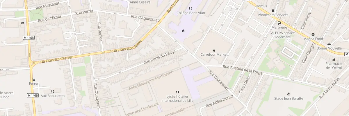 Plan du 76 Rue Denis du Péage à Lille