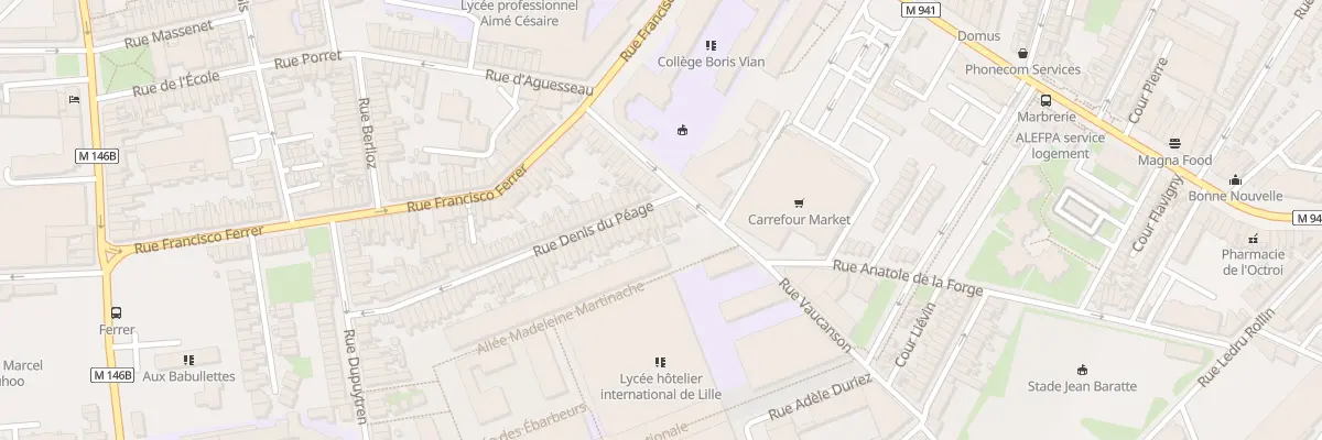 Plan du 80 Rue Denis du Péage à Lille