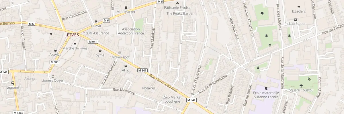 Plan du 23 Rue Mirabeau à Lille