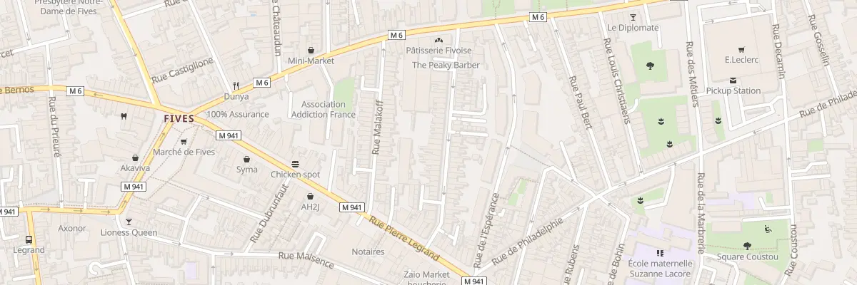 Plan du 35 Rue Mirabeau à Lille