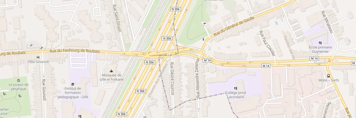 Plan du 6 Rue du Général De Gaulle à Mons-en-Barœul