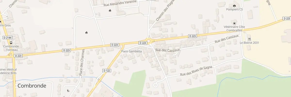 Plan du 18 Pl Gambetta à Combronde