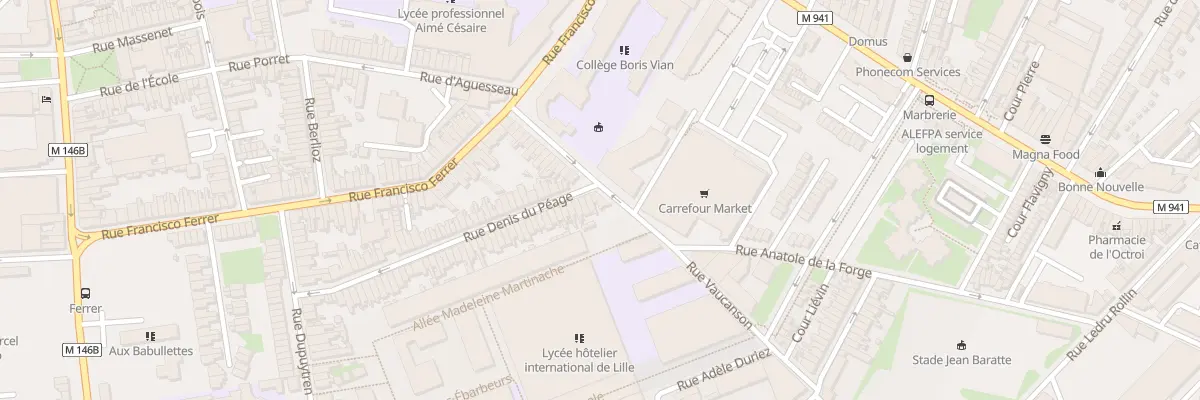 Plan du 86 Rue Denis du Péage à Lille