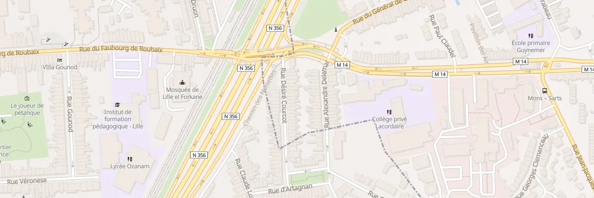 Plan du 17 Rue Désiré Courcot à Mons-en-Barœul