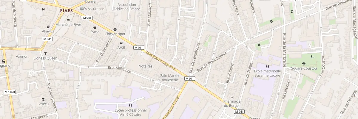 Plan du 2B Rue Mirabeau à Lille