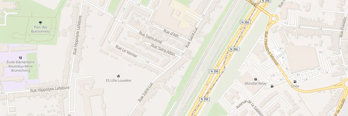 Plan du 9 Rue Saint-Luc à Lille