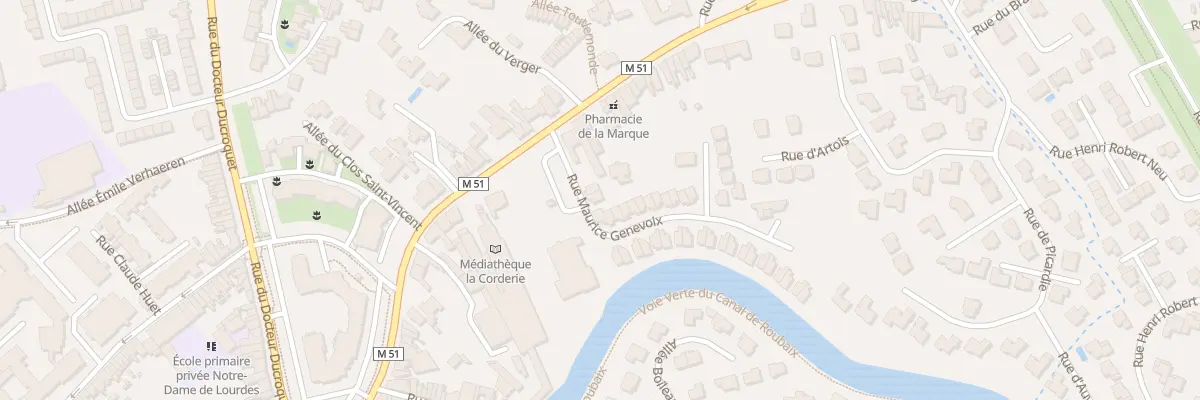 Plan du 7 Rue Maurice Genevoix à Marcq-en-Barœul
