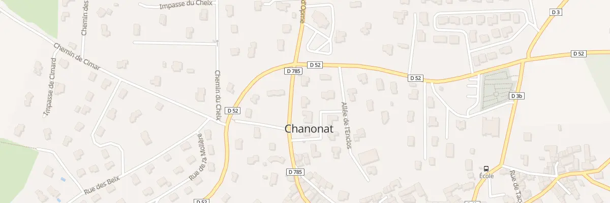 Plan du 2 All des Cytisiers à Chanonat