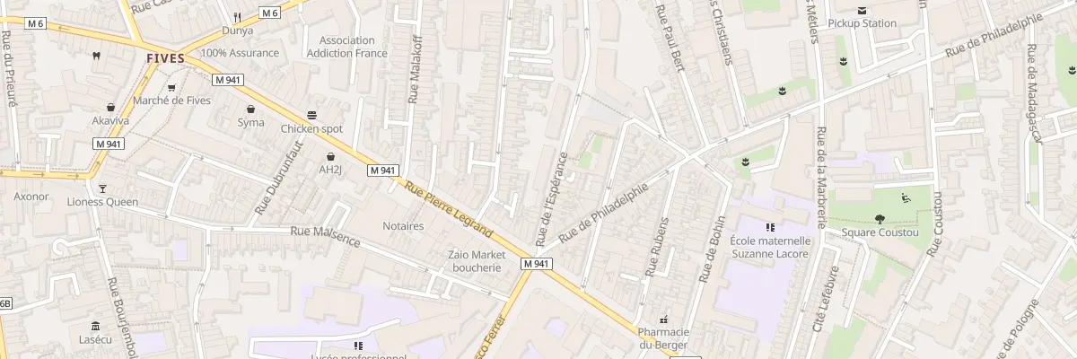 Plan du 55 Rue de l’Espérance à Lille