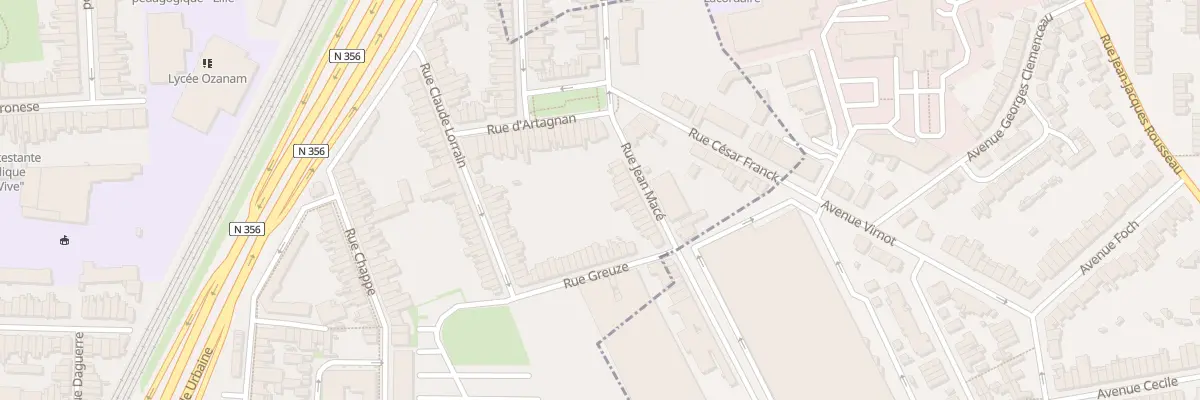 Plan du 8 Rue Jean Macé à Lille