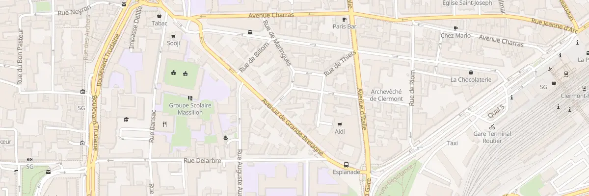 Plan du 2 Rue d’Ambert à Clermont-Ferrand