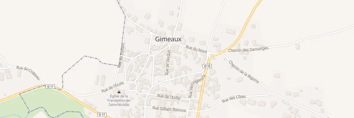 Plan du 3 Rue de Verdun à Gimeaux