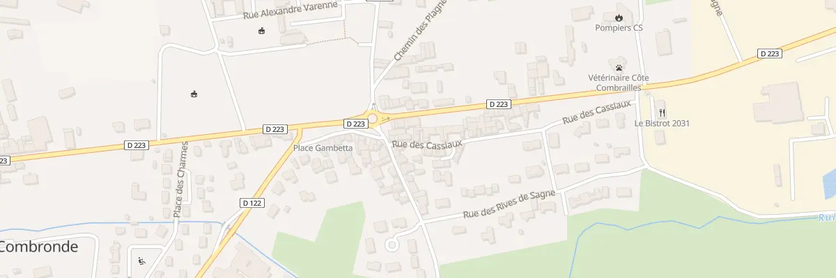 Plan du 5 Rue des Cassiaux à Combronde