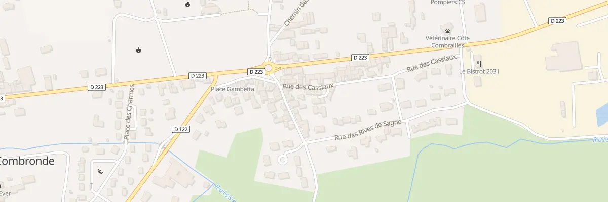 Plan du 3 Rue de la Voie Romaine à Combronde