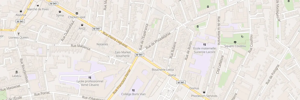 Plan du 4 Rue de Philadelphie à Lille