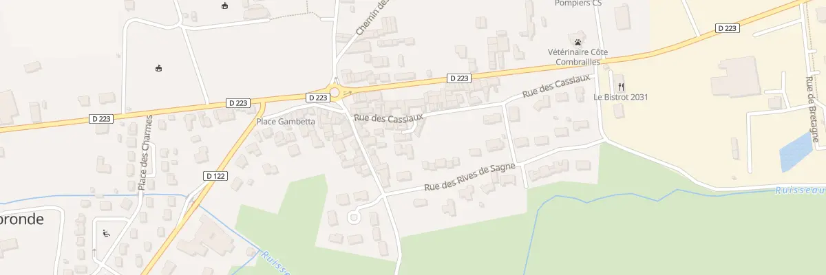 Plan du 9001 Rue des Cassiaux à Combronde