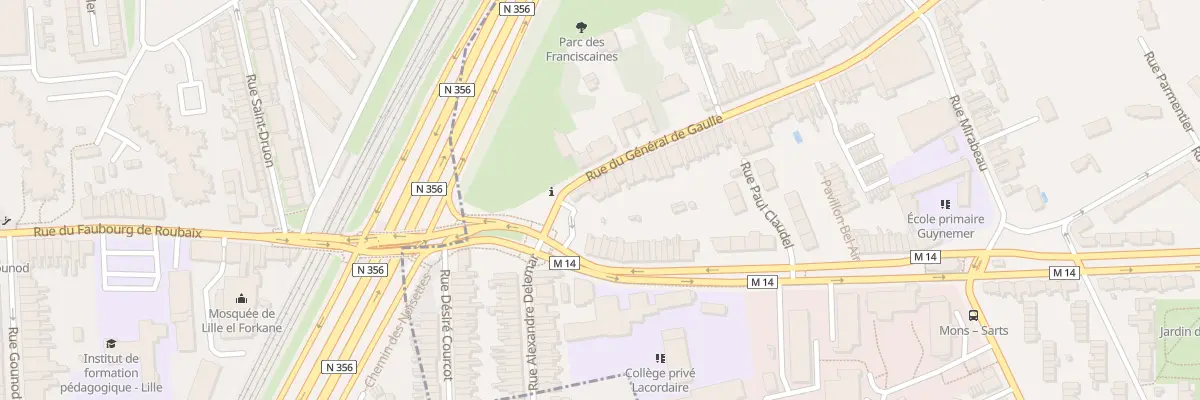 Plan du 14 Rue du Général De Gaulle à Mons-en-Barœul