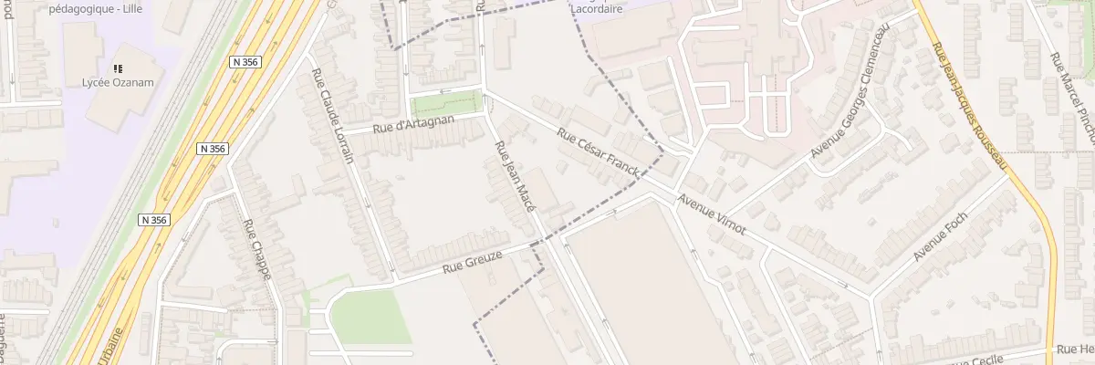 Plan du 17 Rue Jean Macé à Lille