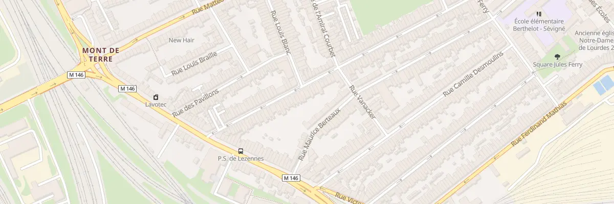 Plan du 50 Rue J J Rousseau Hellemmes à Lille