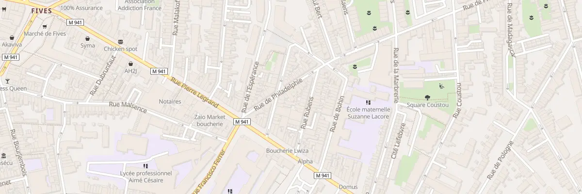 Plan du 12 Rue de Philadelphie à Lille