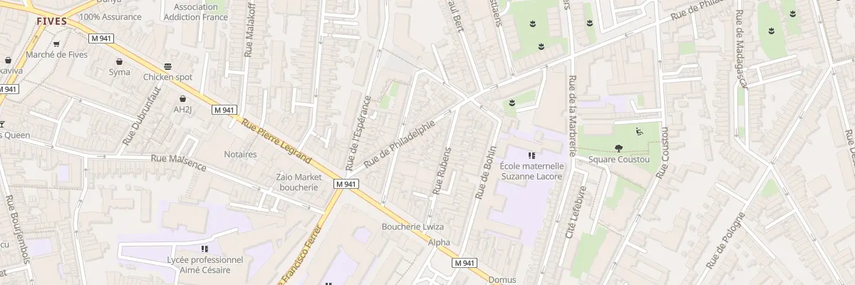 Plan du 16 Rue de Philadelphie à Lille