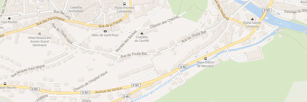 Plan du 1 Rue du Thuile-bas à Saint-Flour