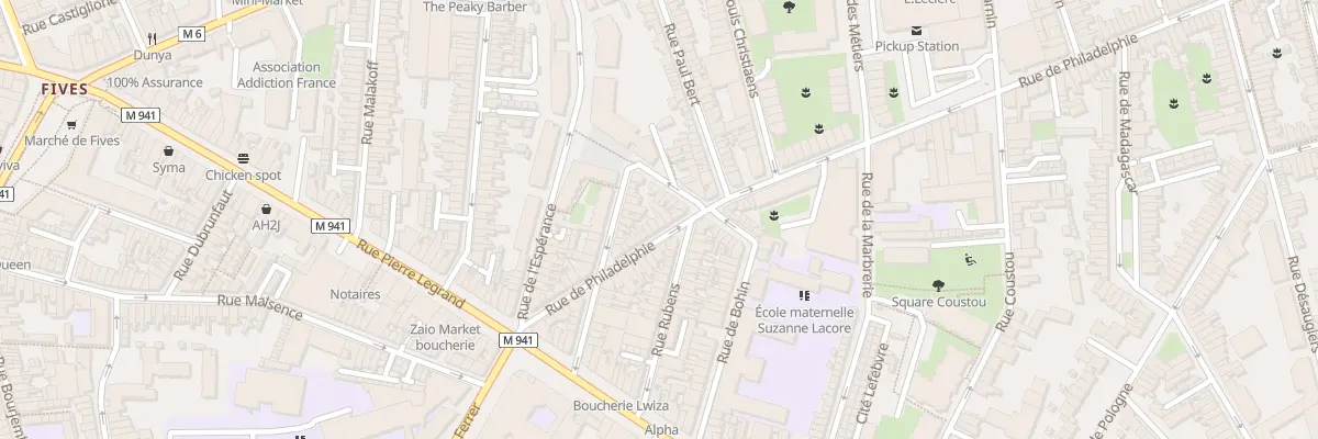 Plan du 25 Rue de Philadelphie à Lille