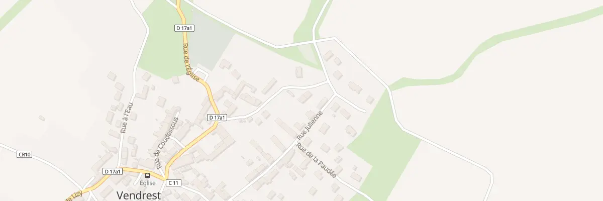 Plan du 12A Rue de la Bidonne à Vendrest