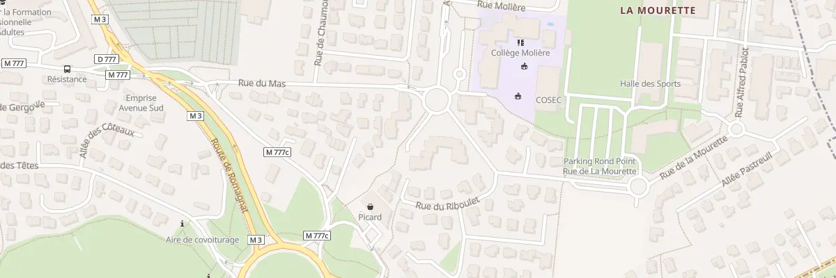 Plan du 2 Rue de la Mourette à Beaumont