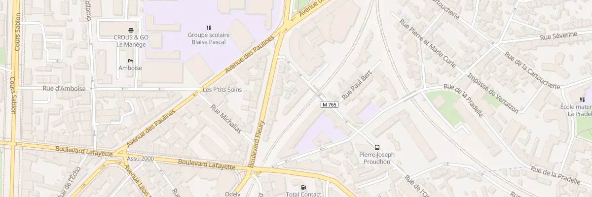 Plan du 8 Rue de l’Oradou à Clermont-Ferrand