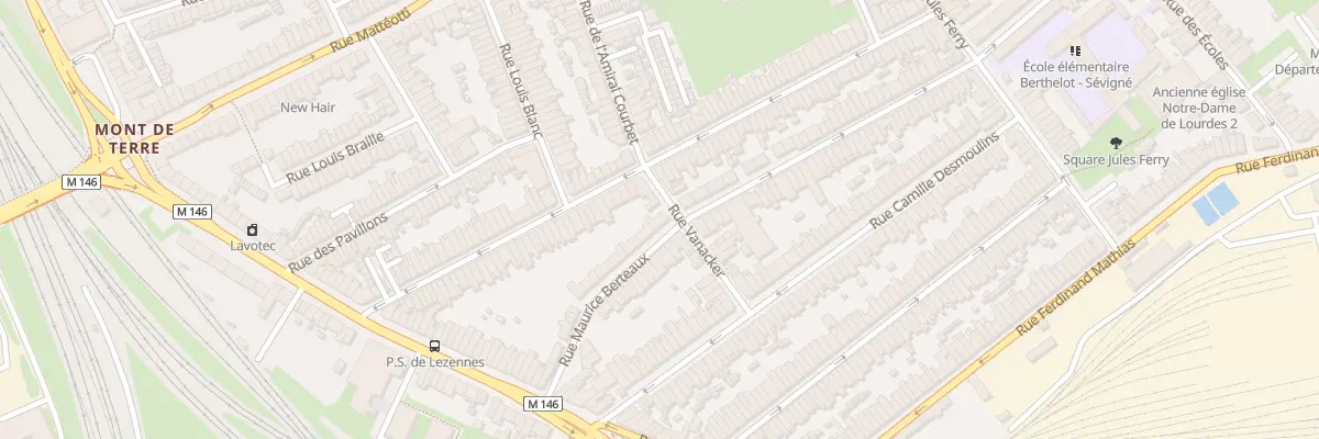 Plan du 72 Rue Maurice Berteaux à Lille