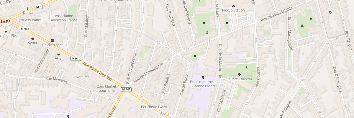 Plan du 28 Rue de Philadelphie à Lille