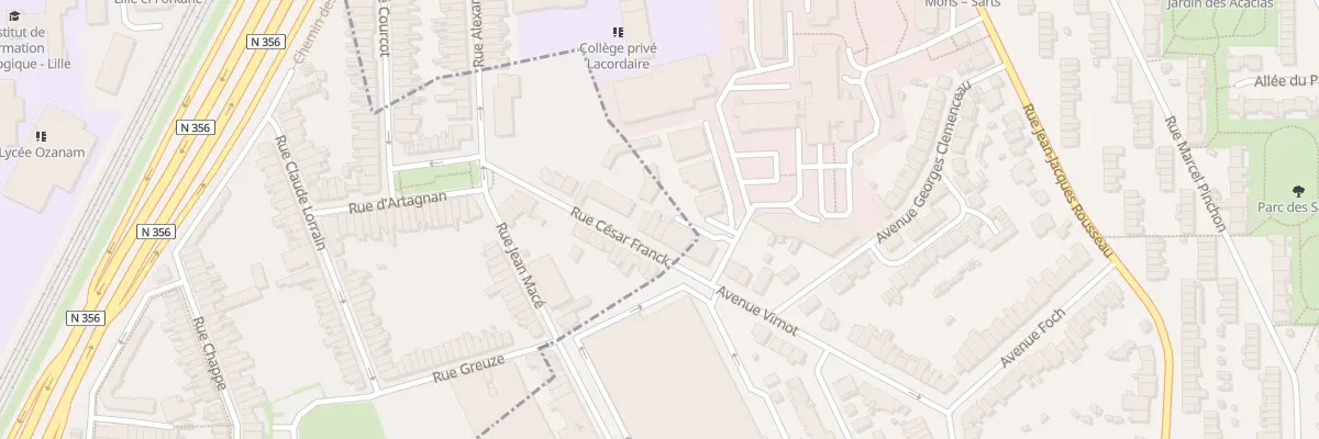 Plan du 17 Rue César Franck à Lille