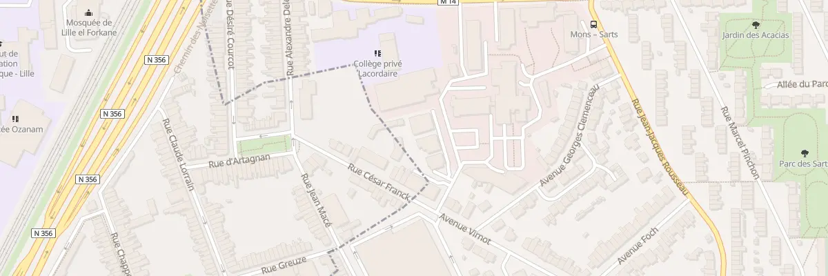 Plan du 7B Av Virnot à Mons-en-Barœul