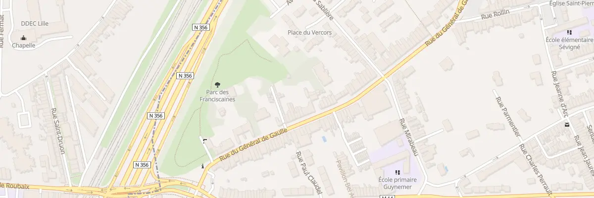 Plan du 25B Rue du Général De Gaulle à Mons-en-Barœul