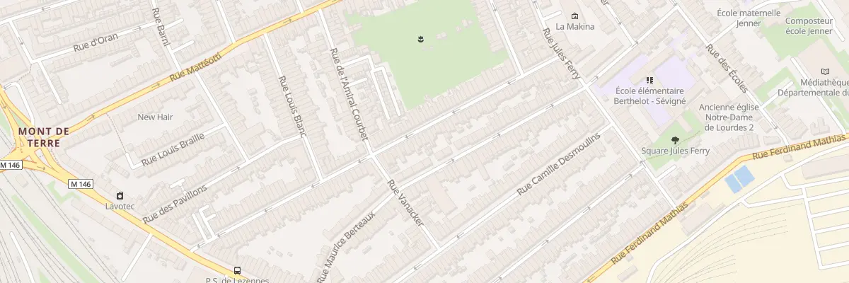 Plan du 92 Rue J J Rousseau Hellemmes à Lille