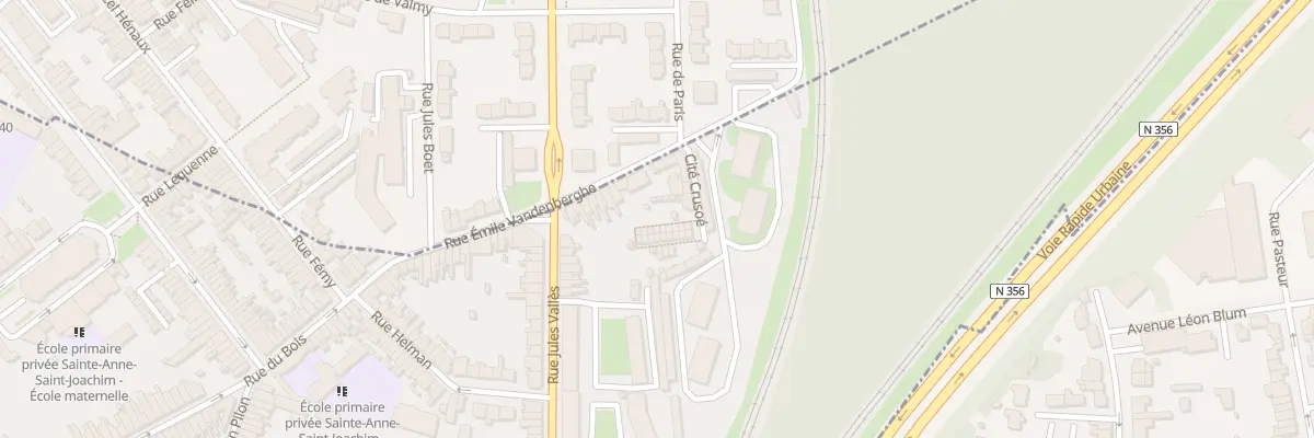 Plan du 6 Cité Crusoe Rue E Vandenberg à Lille